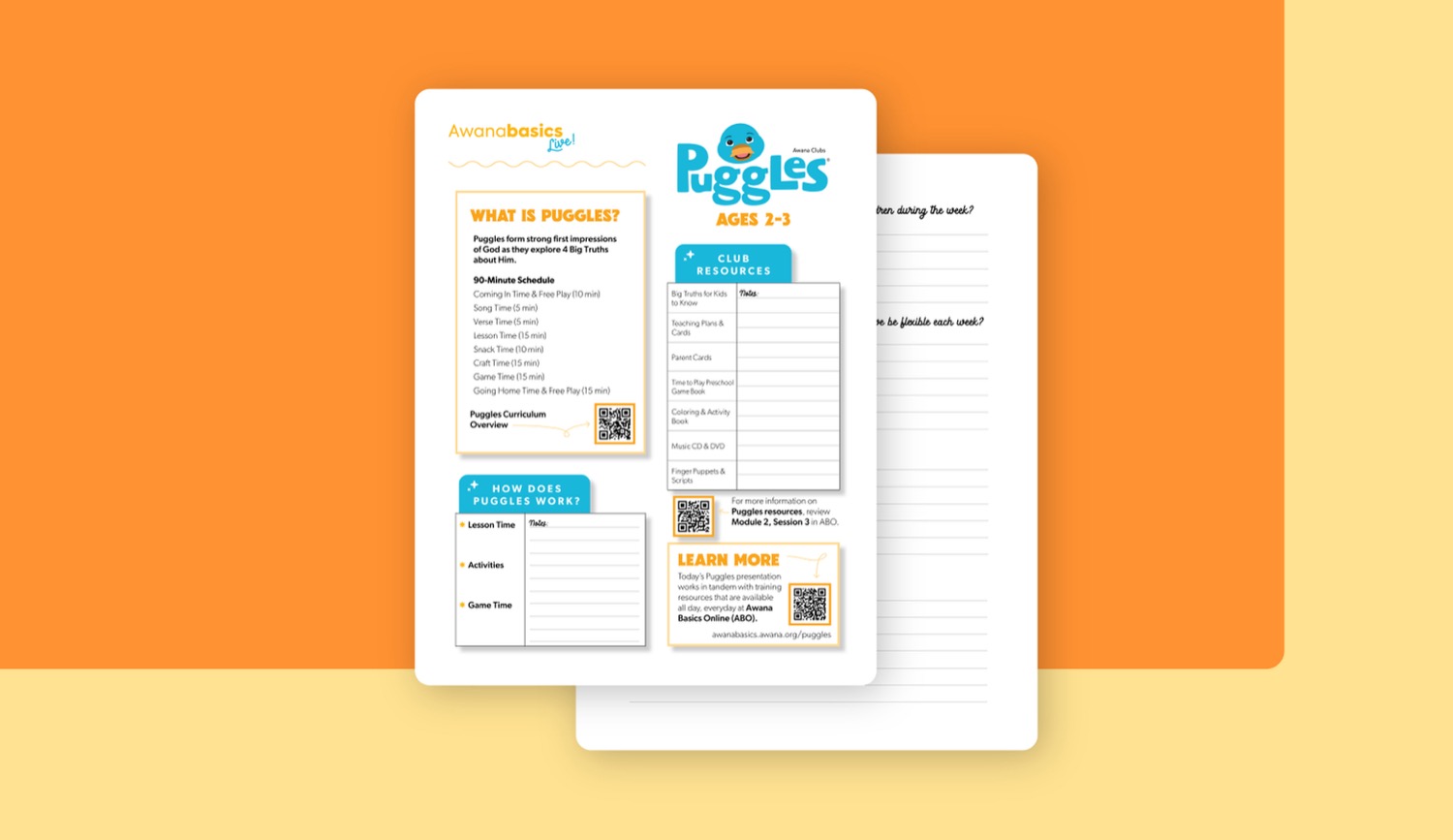 ABL Puggles Breakout Handout - Awana Basics